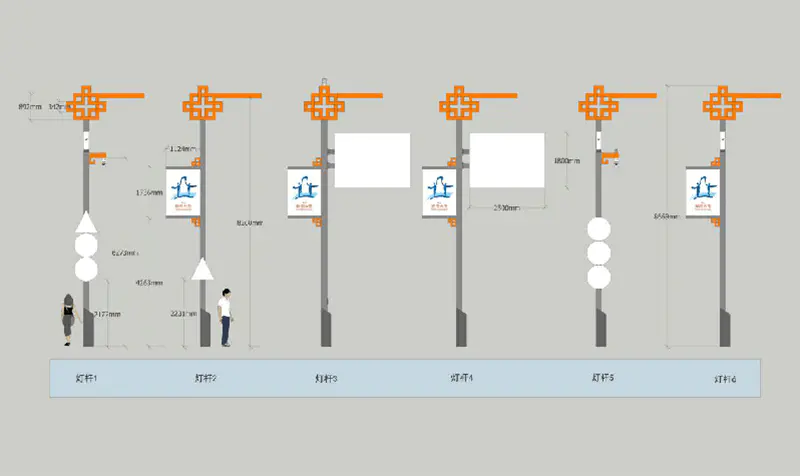 GH advanced technology smart street light pole suitable for lighting management