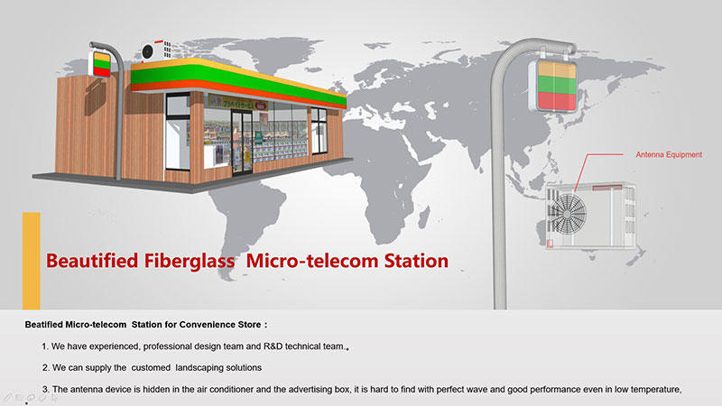 Beautified Fiberglass Micro-telecom Station
