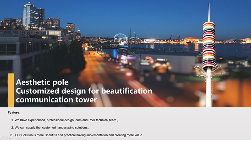 Aesthetic pole Customized design for beautification communication tower