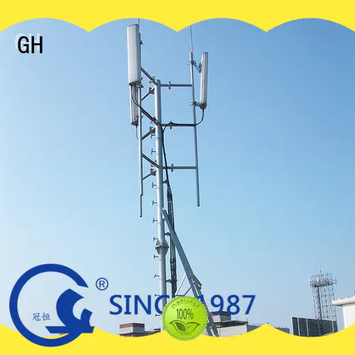 GH antenna support pole with satisfed feedback for building in the roof